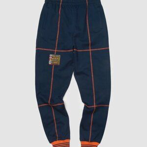 AACA Joggers w/ Color Contrast Stitch 90s Hip Hop Sweatpants Multicolor